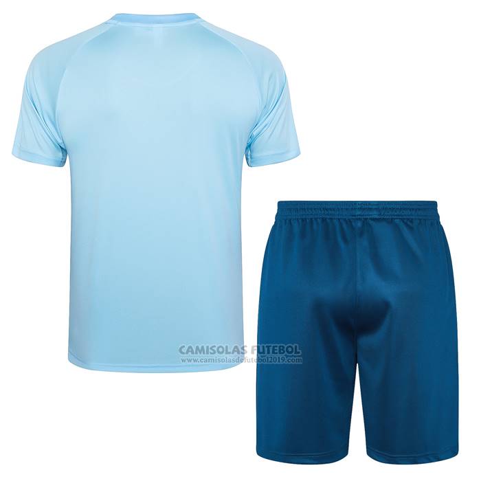 Fato de Treino Manchester City Manga Curta 2024-2025 Azul - Calcas Curta